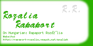 rozalia rapaport business card